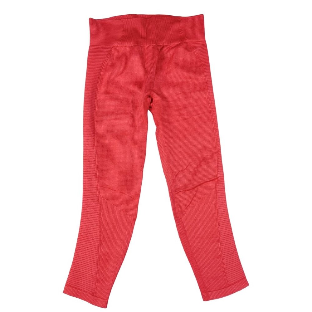 Aerie Womens Leggings Athletic Compression Cropped Capri Texture Yoga Coral sz M